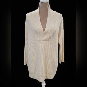 Talbots Ribbed Soft Oversized Sweater Womans 1x Fisherman Wool Blend